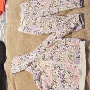 Okie dokie zip up hoodie set